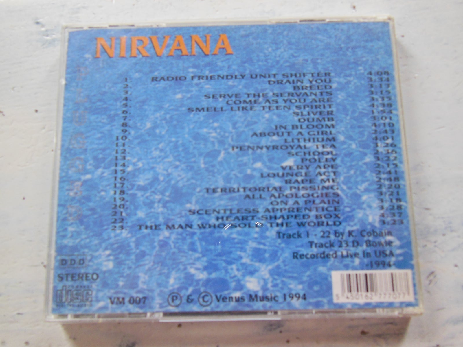 NIRVANA **RARE**: PLUGGED LIMITED PICTURE CD LIVE 1994,