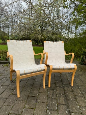 Lænestol, træ, Bruno Mathsson, Flotteste sæt lænestol designet af Bruno Mathsson, model “ Eva “ frem