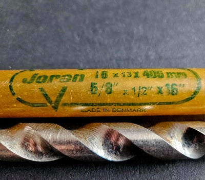 Bor, Joran Masonry Murbor, Dansk Joran Mansur murbrokker, 16,0 x 400 mm, sælges.