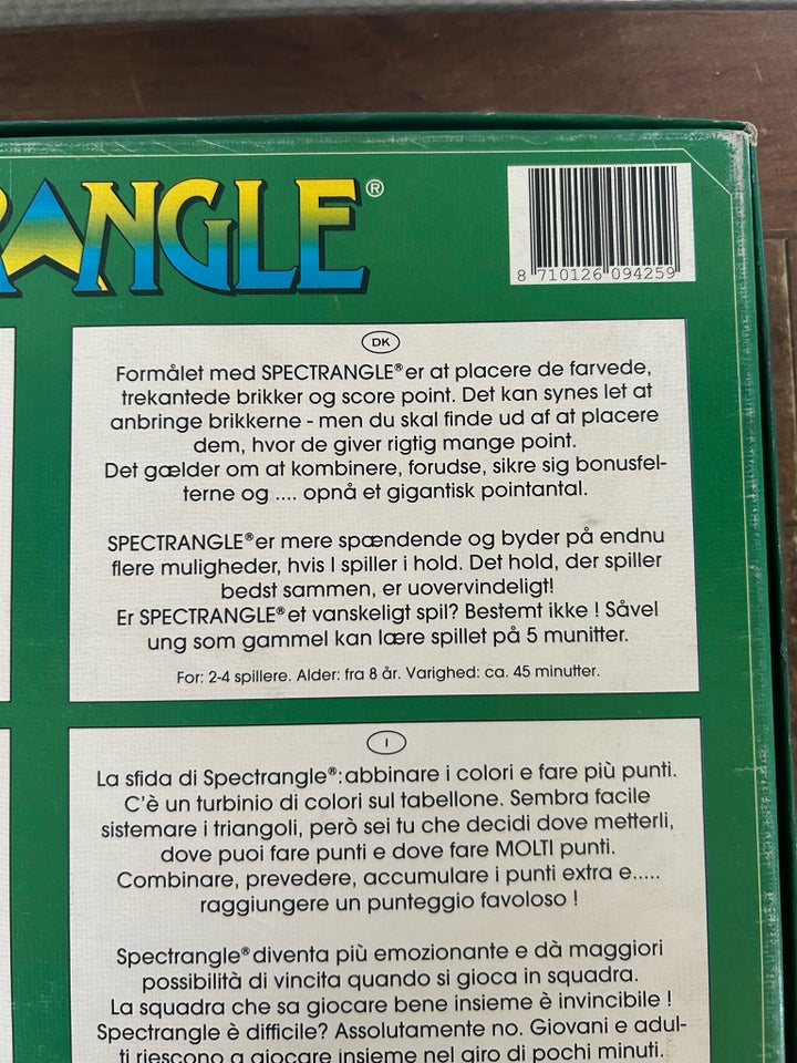 spectrangle, Retro spil, brætspil