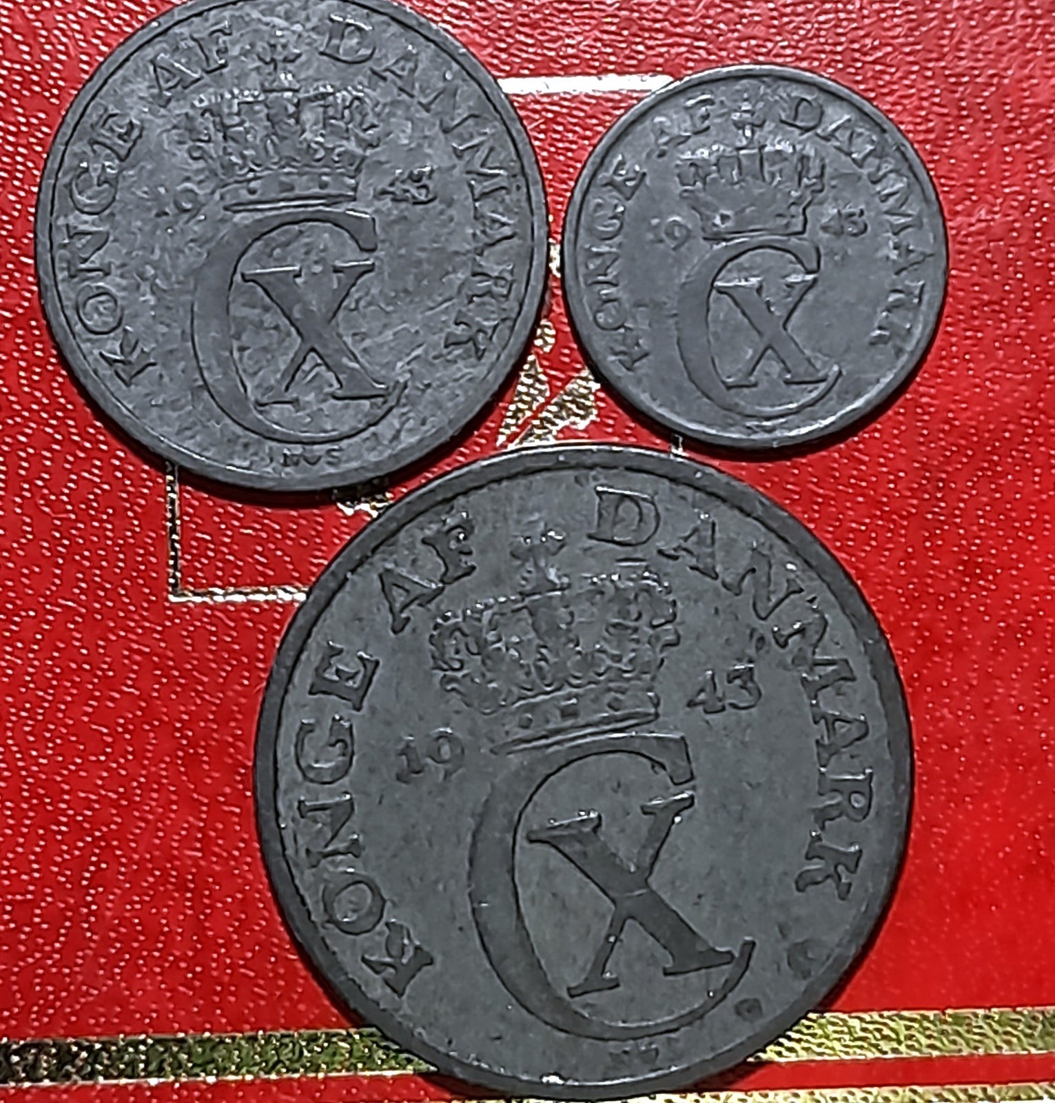 Danmark, mønter, 5 + 2 + 1