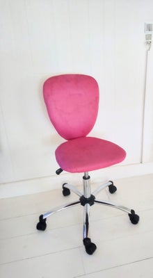 Kontorstol, Pink kontorstol,brugt stand, fed fræk farve ; det ene hjul ruller ikke så godt, måske li