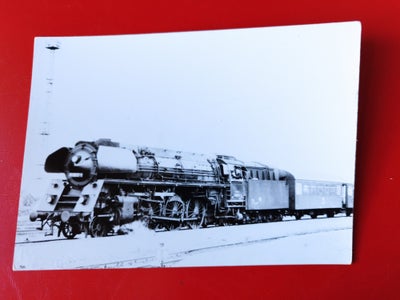 Postkort, Tysk foto af et gammelt lokomotiv., Jernbane postkort.
------------
Venligst ingen personl