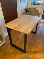 Spisebord, Egetræ og stål, b: 69 l: 110