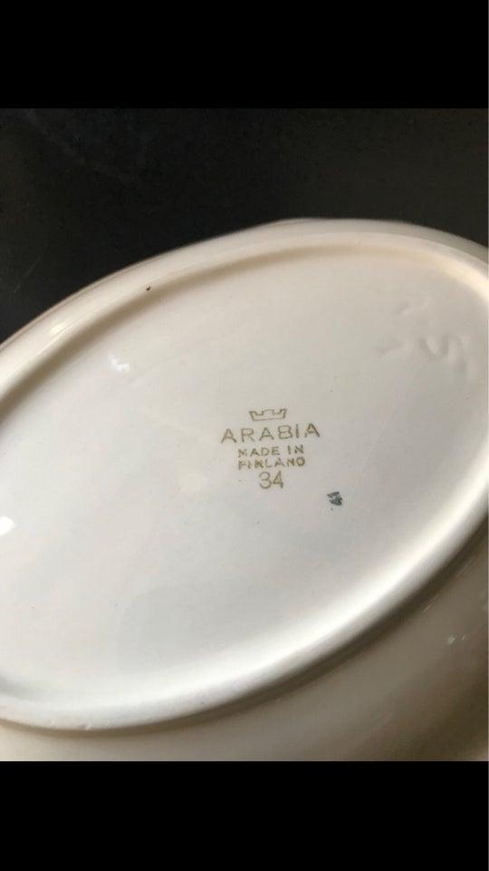 Porcelæn, Fad, Arabia Finland