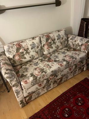 Sovesofa, b: 80 l: 162, Fin sovesofa i blomstret stof. Brugt få gange. Skal afhentes på adresse