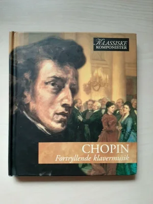 chopin: klassiske kmponister, klassisk, fortryllende klavermusik
med bog