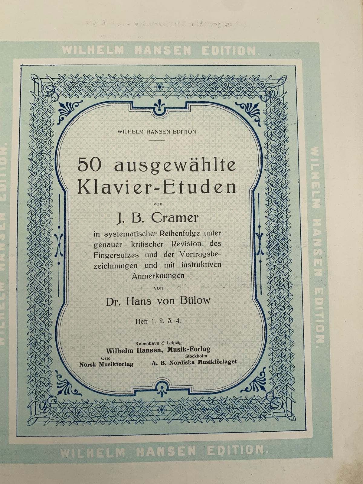 Klaver etuder, Cramer Bülow