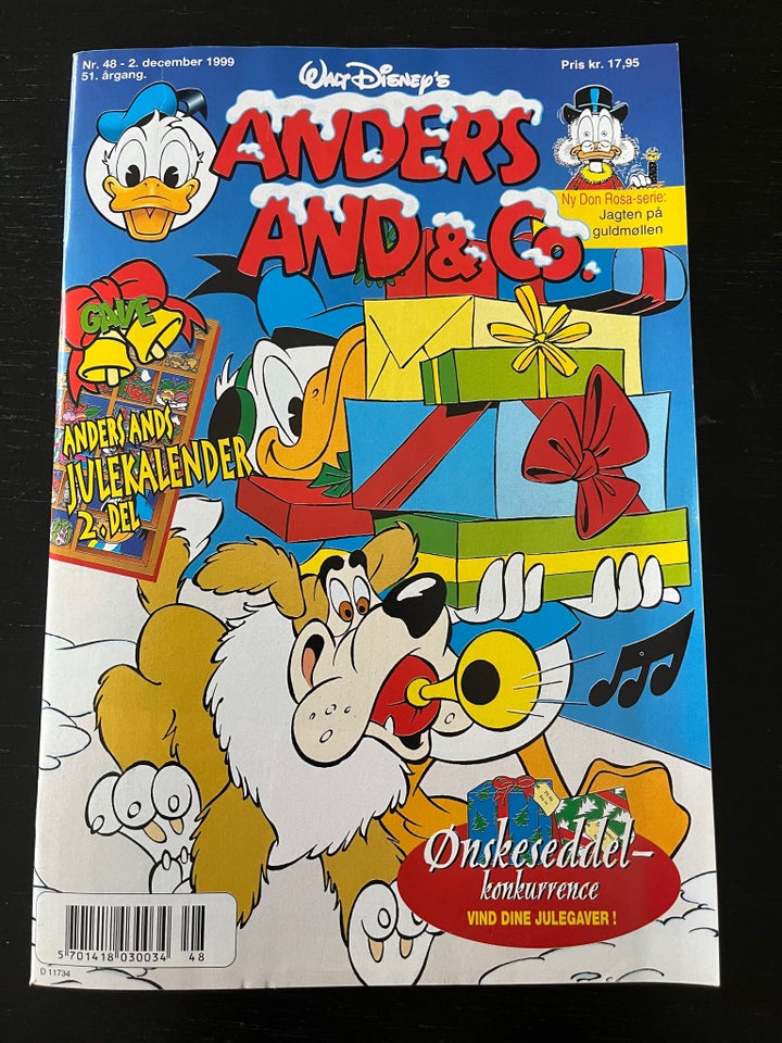 Anders And. Nr.48.1999. Med uåbnet Julekalender., Walt