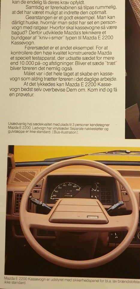 Brochure, Mazda E 2200