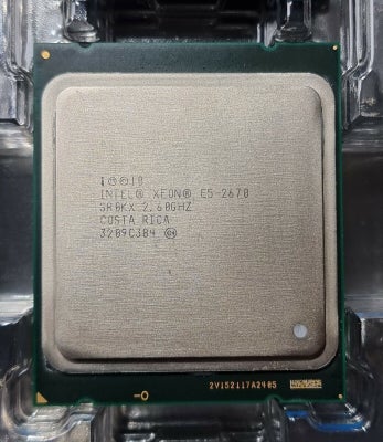 CPU, Intel, Xeon 2670, Perfekt, 3.3 GHz, 8 kerner 16 tråder til x79
