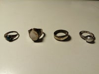Ring, sølv, 1 Carre ring