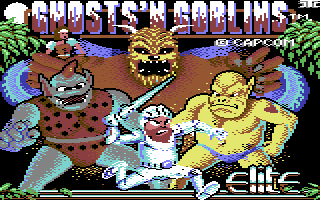 Ghosts'n Goblins, Commodore 64 & C128, 


Elite/Encore, 1986:


"Ghosts'n Goblins"


Arcade/action/p