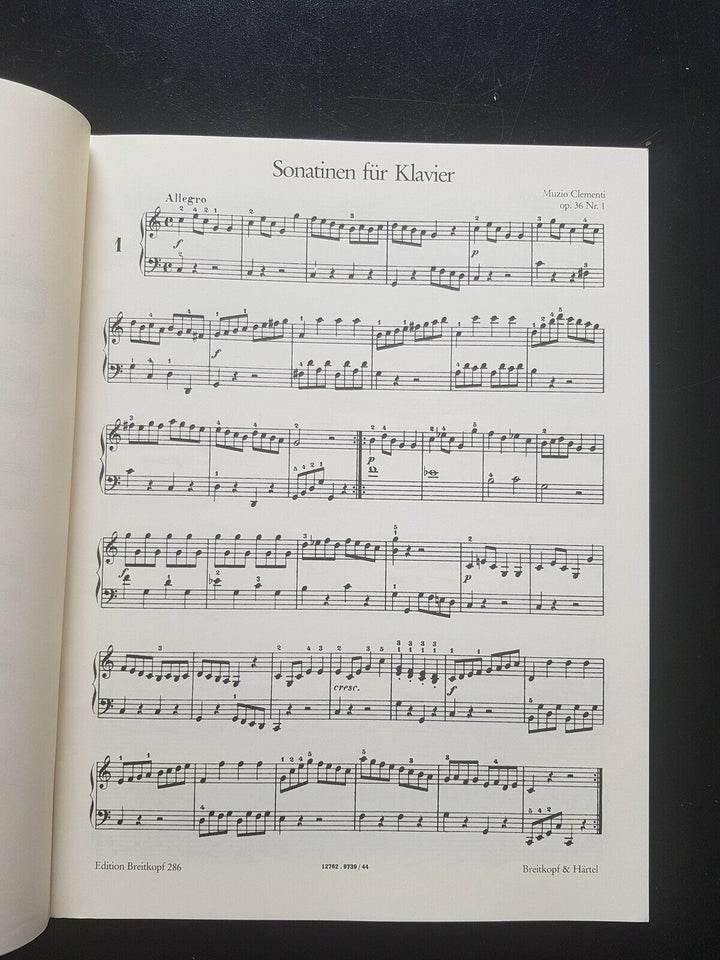 Noder til klaver, Muzio Clementi / Zwolf Sonatinen fir