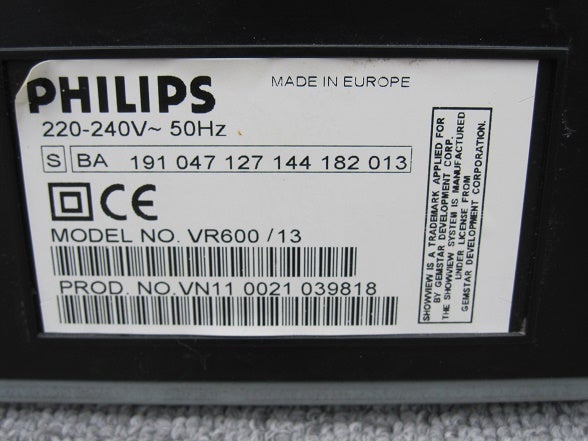 VHS videomaskine, Philips, VR600