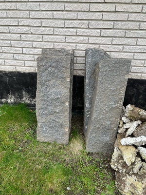 Granitsten, 4 stk, 4 stk granit kantsten/trappetrin, mål 89 x 31 x 14 cm

