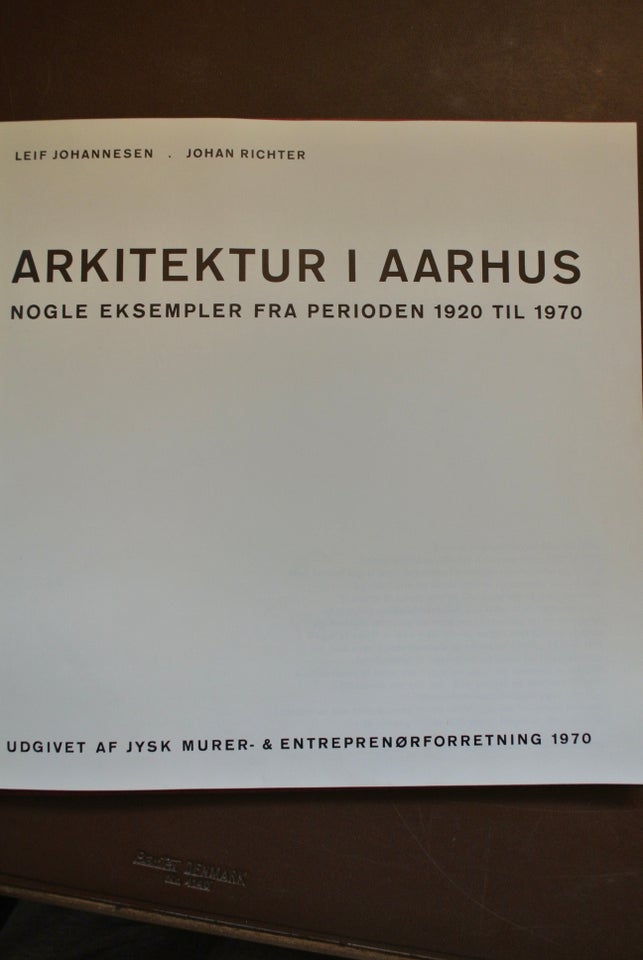 arkitektur i aarhus nogle eksempler fra perioden 1, af leif