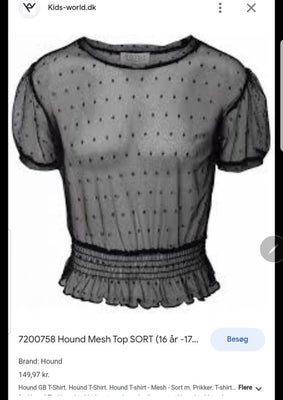 Bluse, Tshirt mesh prikker 146, Hound, str. 152, Bluse med korte ærmer fra Hound i str M 
Passer 152