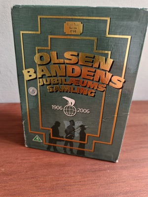 DVD, komedie, Olsen Bandens Jubilæums Samling 
Grøn box som et Franz Jäger skab
14 film fra 1968 - 1