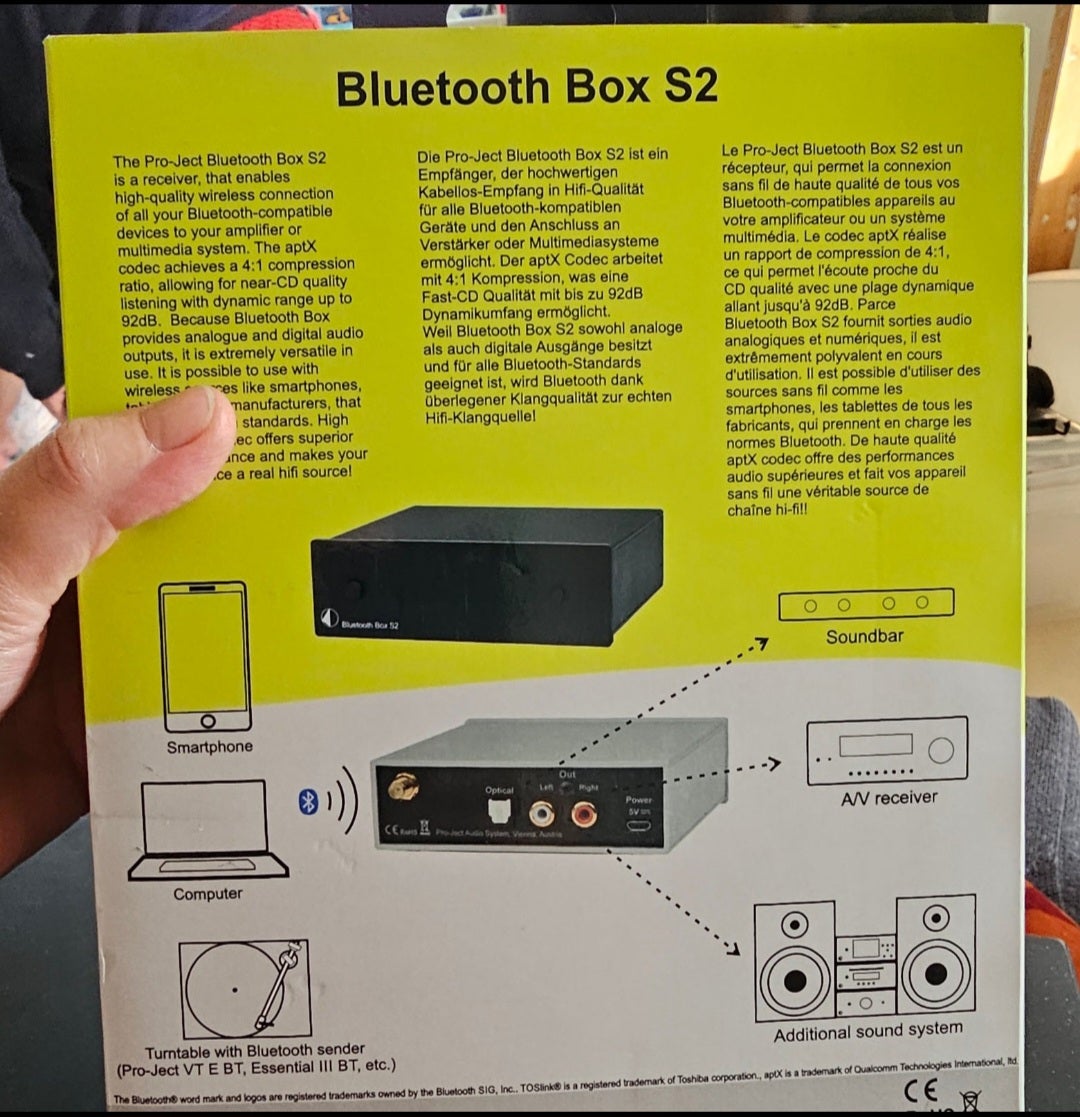 Højttaler, Andet mærke, Pro-Ject Bluetooth Box S2
