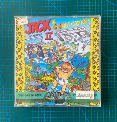 Jack the Nipper II, Commodore 64, Jack the Nipper II (c) 1987 af Grimlin Graphic Software på diskett