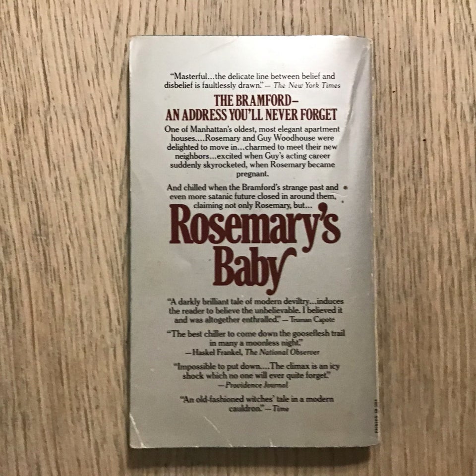 Rosemary’s Baby, Ira Levin, genre: gys