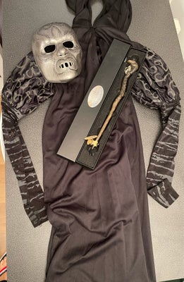 Harry potter Death eater kostume, Perfekt til halloween, brugt en gang, str. Ca. 11-14 år, virkelig 