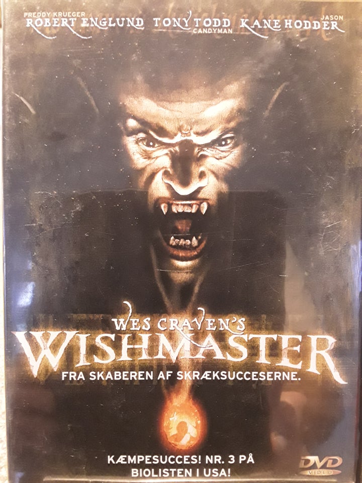 Wishmaster, instruktør Wes Craven, DVD