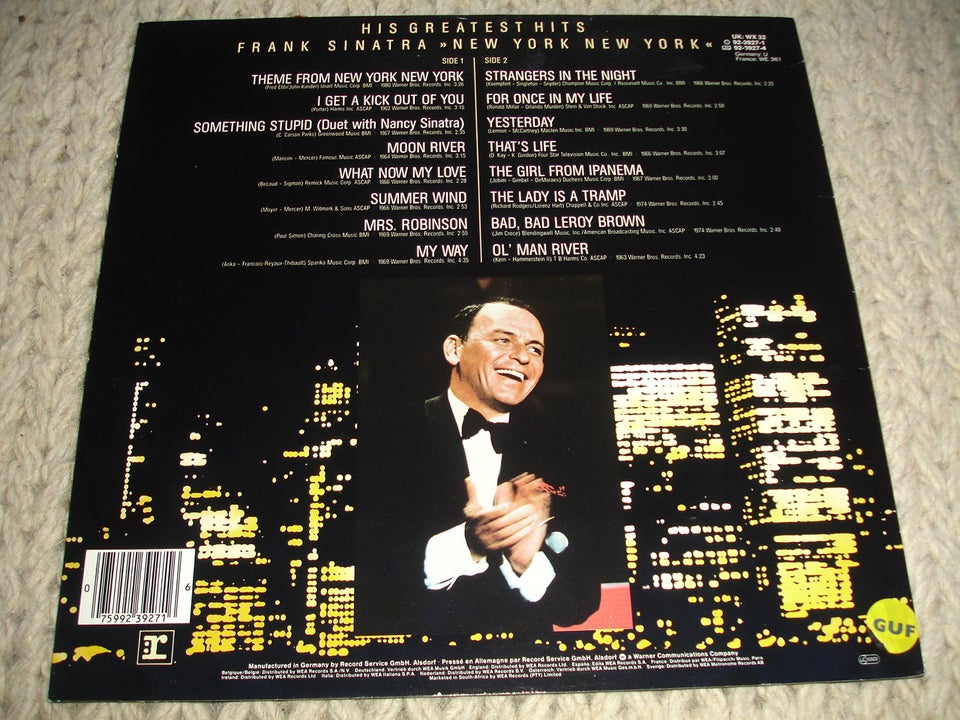 LP, Frank Sinatra ( My Way ), His Greatest Hits(New York New