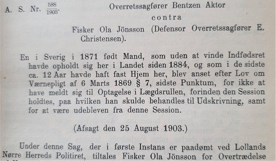 Ugeskrift for retsvæsen 1904, O. J. Levison, emne: jura