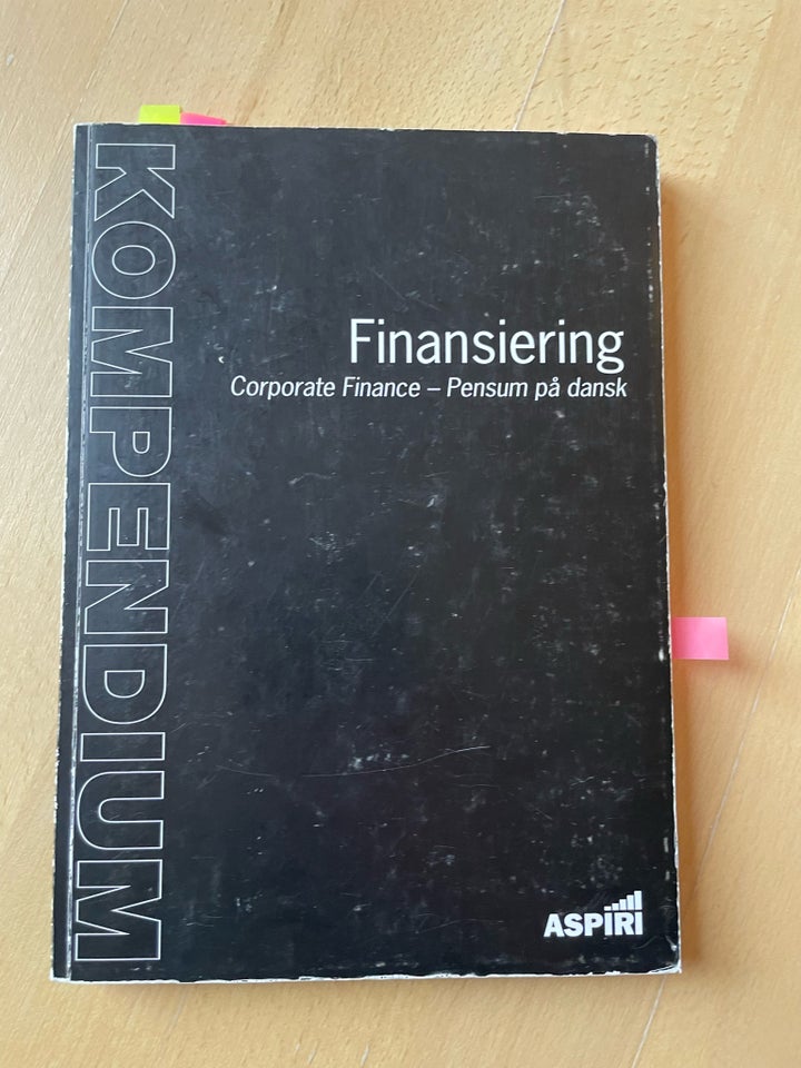 Kompendium i Finansiering, Jonas Kofoed Larsen, emne: