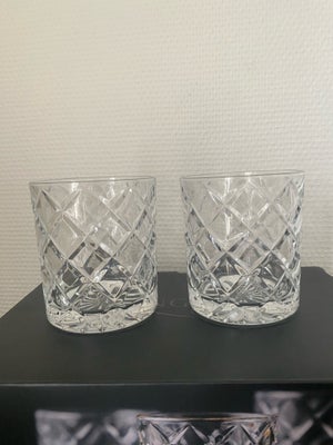 Glas, Whiskeyglas, Lyngby Glas, 6x diamond whiskeyglas i perfekt stand fra Lyngby Glas 