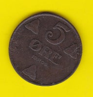 Skandinavien, mønter, (311) Norge 5 Øre