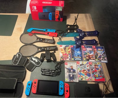 Nitendo Switch pakke, Nintendo Switch, Stor Nitendo Switch pakke. Til en samlet værdig > 5000kr
. Ni