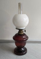 petroleumslampe / olielampe, Glas, 1890 år gl.