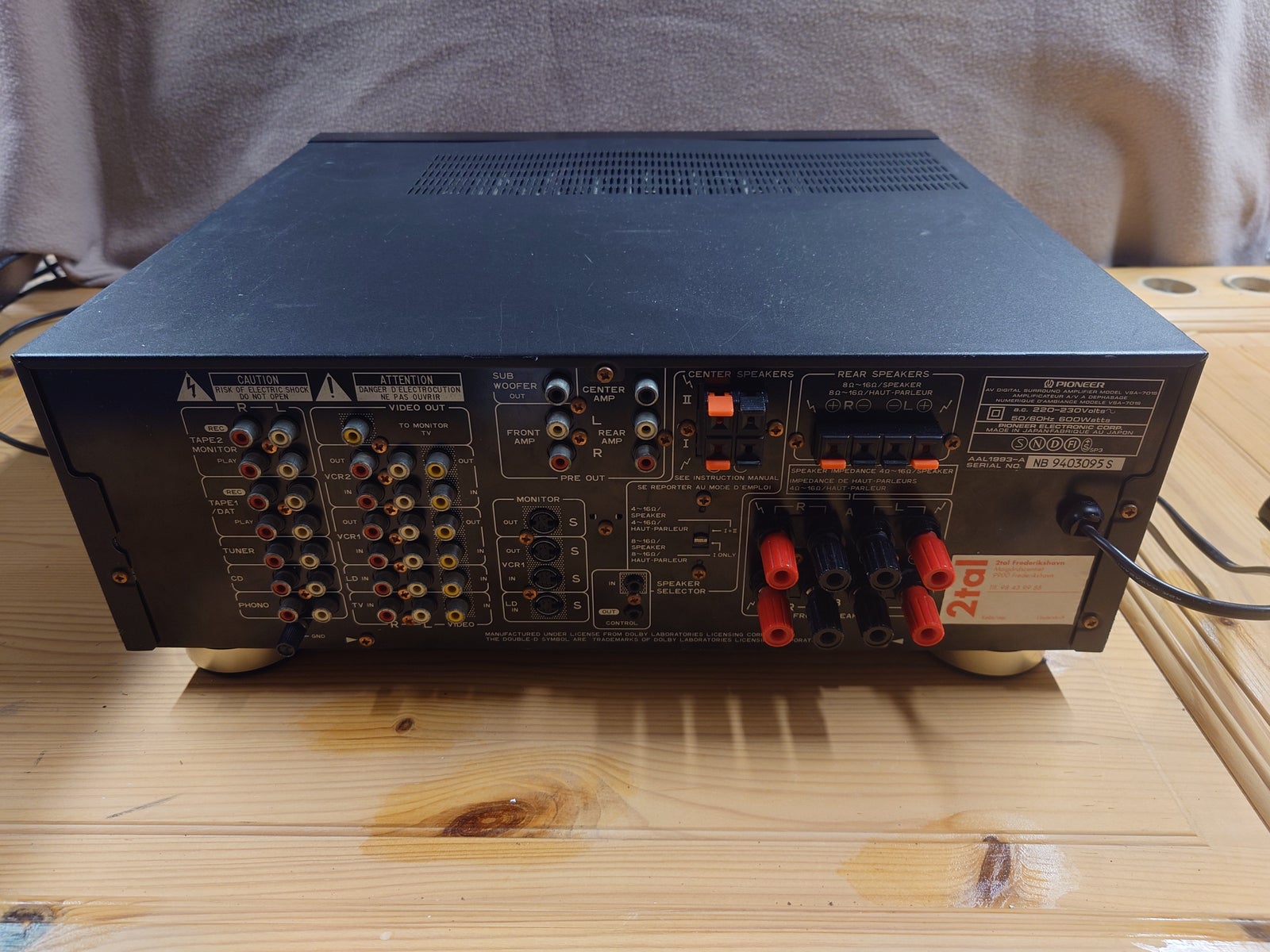 Pioneer, VSA-701S, 7.1 kanaler