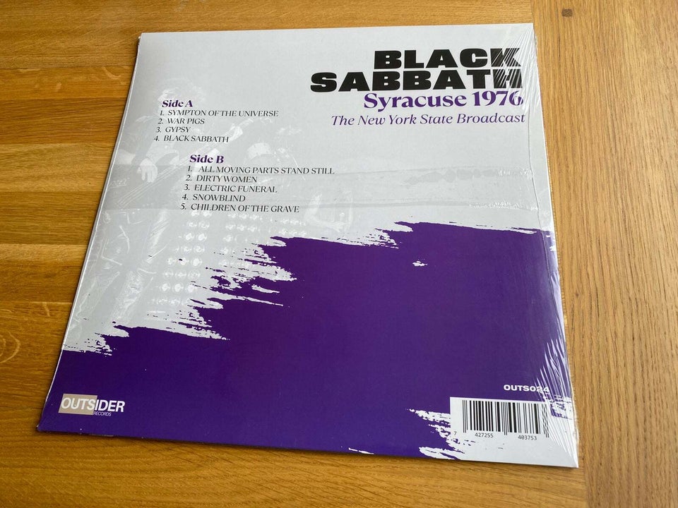 LP, BLACK SABBATH, Syracuse 1976...NY I FOLIE