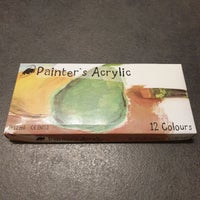 Malesæt, Painter's Acrylic 12 Acrylic Colours 12 ml.