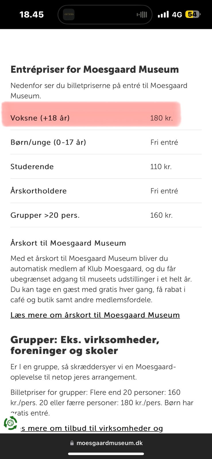 5 billetter til Moesgaard Museum MOMU søndag 2....
