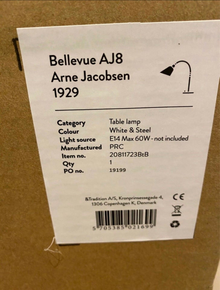 Arne Jacobsen, Aj8 Bellevue, bordlampe