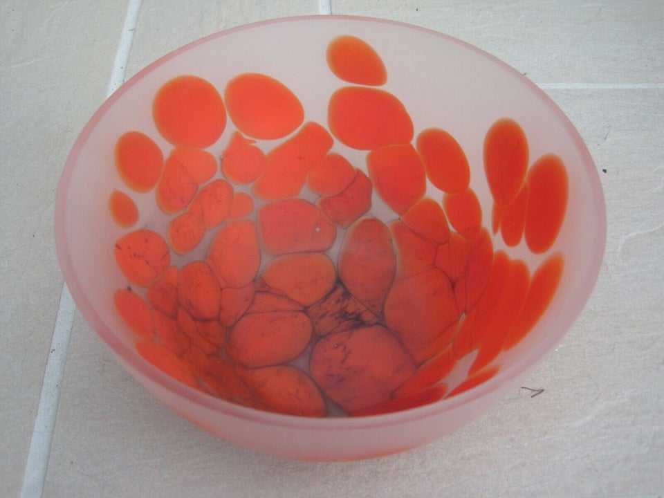 glasskål, Tarnowiec, motiv: Orange Detaljer på glasblæst