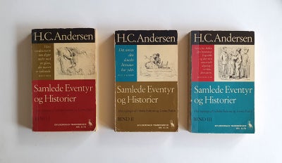 Samlede Eventyr og Historier 1-3, H.C. Andersen, genre: eventyr, 3-binds udgave, Gyldendals Tranebøg