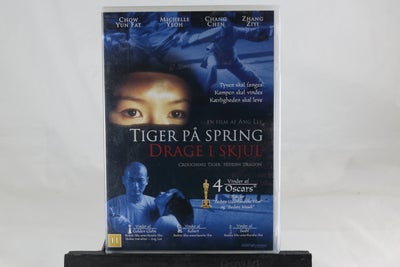 Tiger på spring drage i skjul , instruktør  Ang Lee, DVD, action, Cover og skive er i perfekt stand.