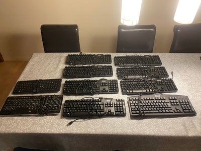 Tastatur, Diverse Dell og HP tastaturer, SK-8115 /// KU-0841 /// SK-2028, Der er tale om

7 styks De