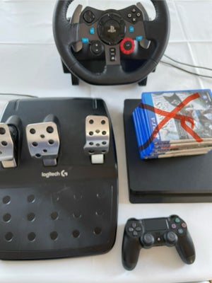 Playstation 4, Slim, PlayStation 4 slim med original controller og alle kabler.
Virker perfekt og er