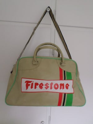 Weekendtaske, Firestone, Fed ubrugt retro-look rejsetaske i kraftig plastic. Invendig et stort rum, 