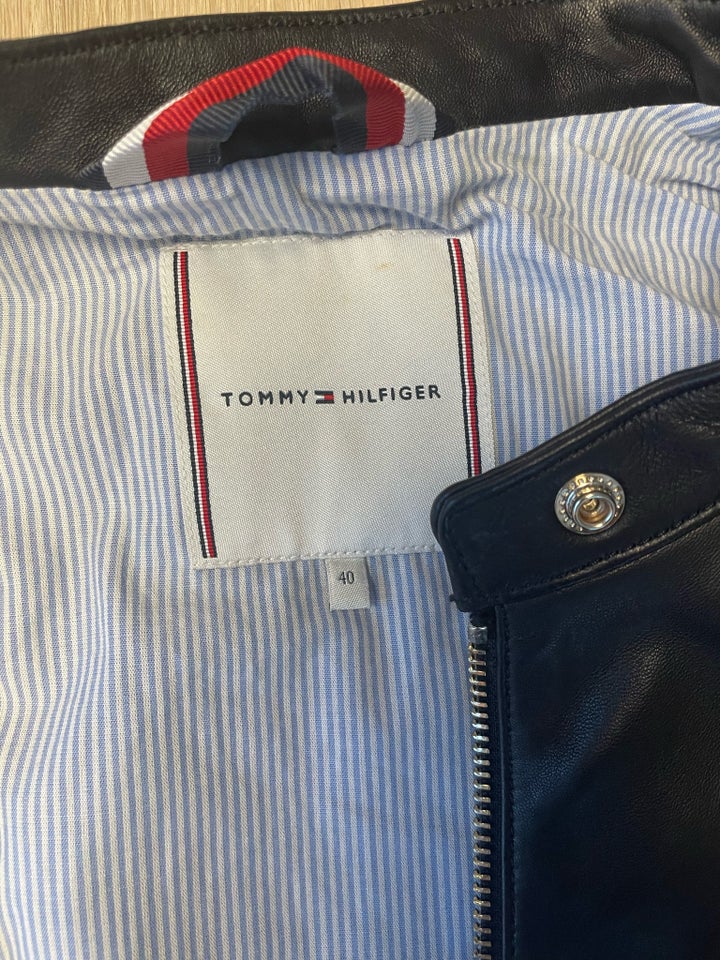 Læderjakke, str. 40, Tommy Hilfiger