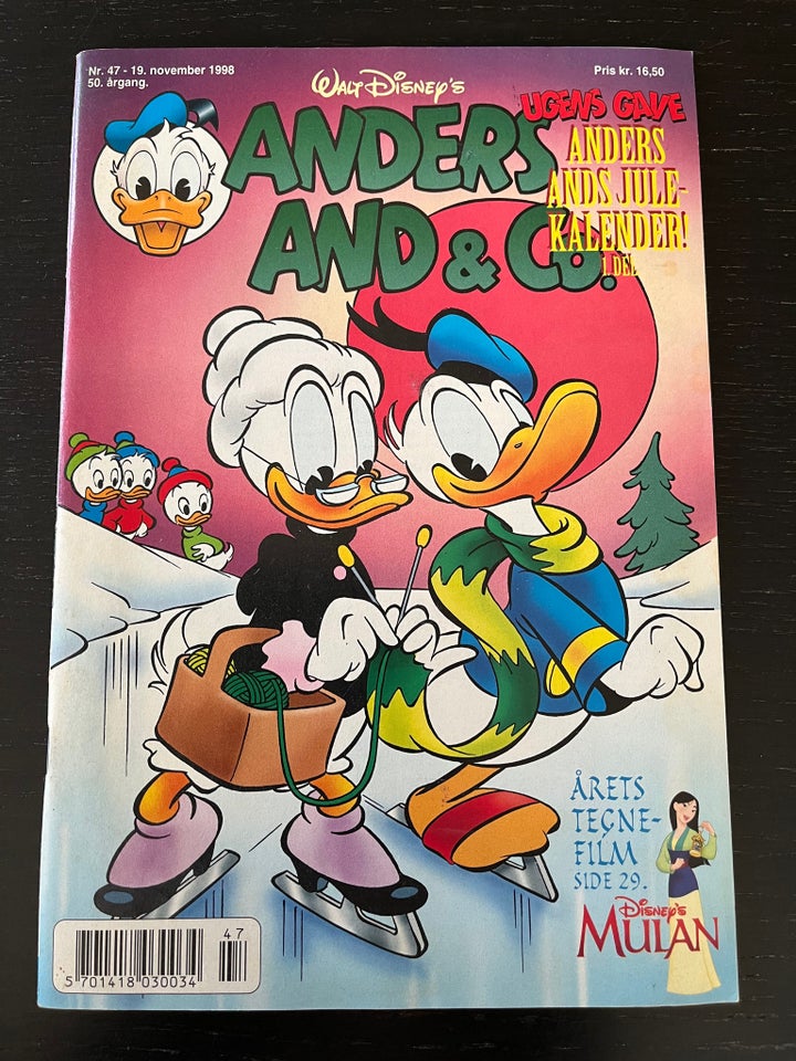 Anders And.Nr.47.1998. Med uåbnet Julekalender., Walt