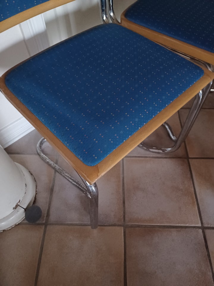 Spisebordsstol, Træ metal stof, Frisvinger stol
