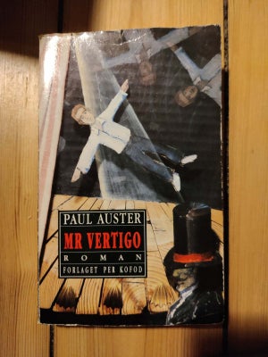 Mr Vertigo, Paul Auster, genre: roman, Hilsen med kuglepen og kraftige brugsspor 